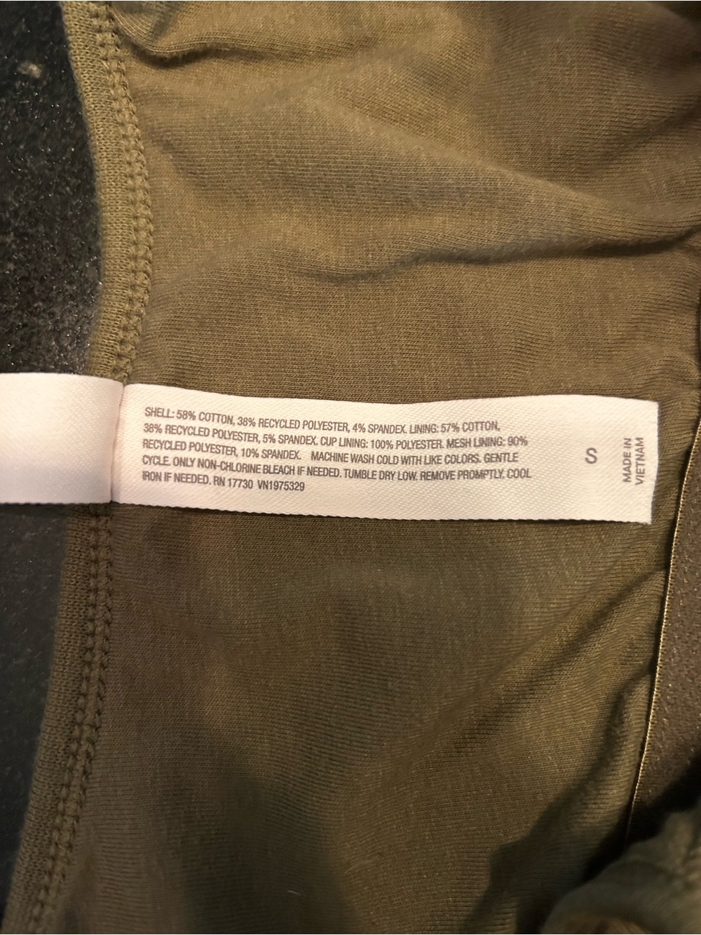 Auden Olive Green Cami with built-in bra,with White and Gray Striped Pajama Pant - Picture 3 of 3